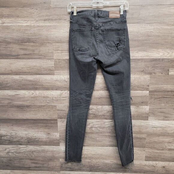 Madewell Jeans Womens Size 25 Tall 9" High Rise Skinny Washed Black - Picture 3 of 13